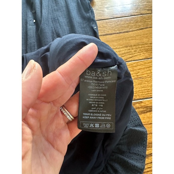 Ba&Sh Isa Dress Dark Navy, Size 1(small) NWT - Picture 9 of 11